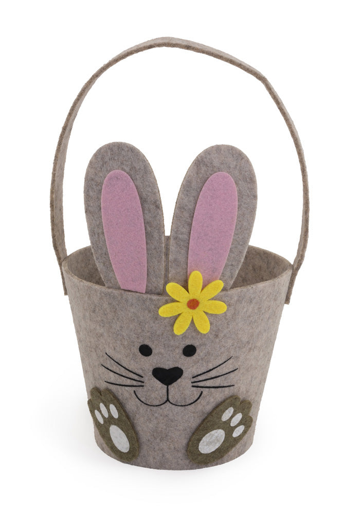 Brown Bunny Felted Easter Basket