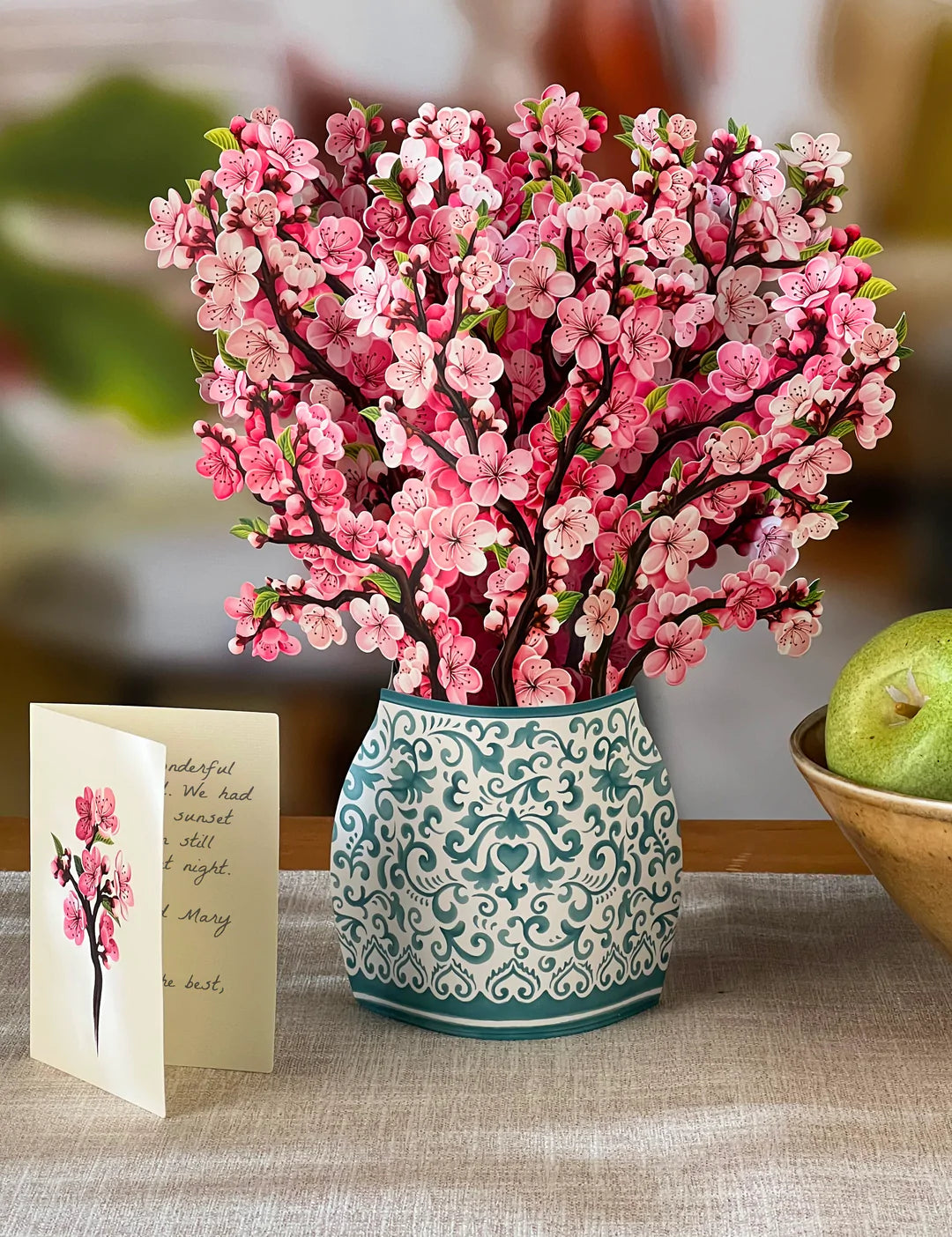 Cherry Blossoms Pop-Up Flower Bouquet Card