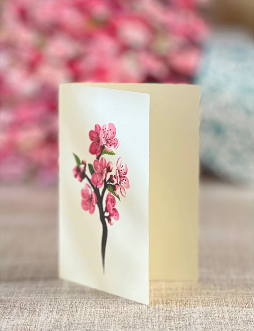 Cherry Blossoms Pop-Up Flower Bouquet Card