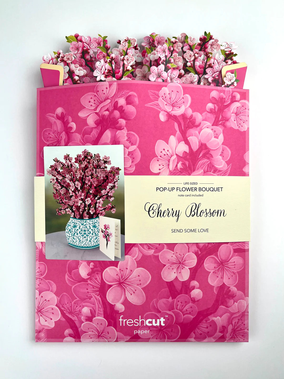 Cherry Blossoms Pop-Up Flower Bouquet Card