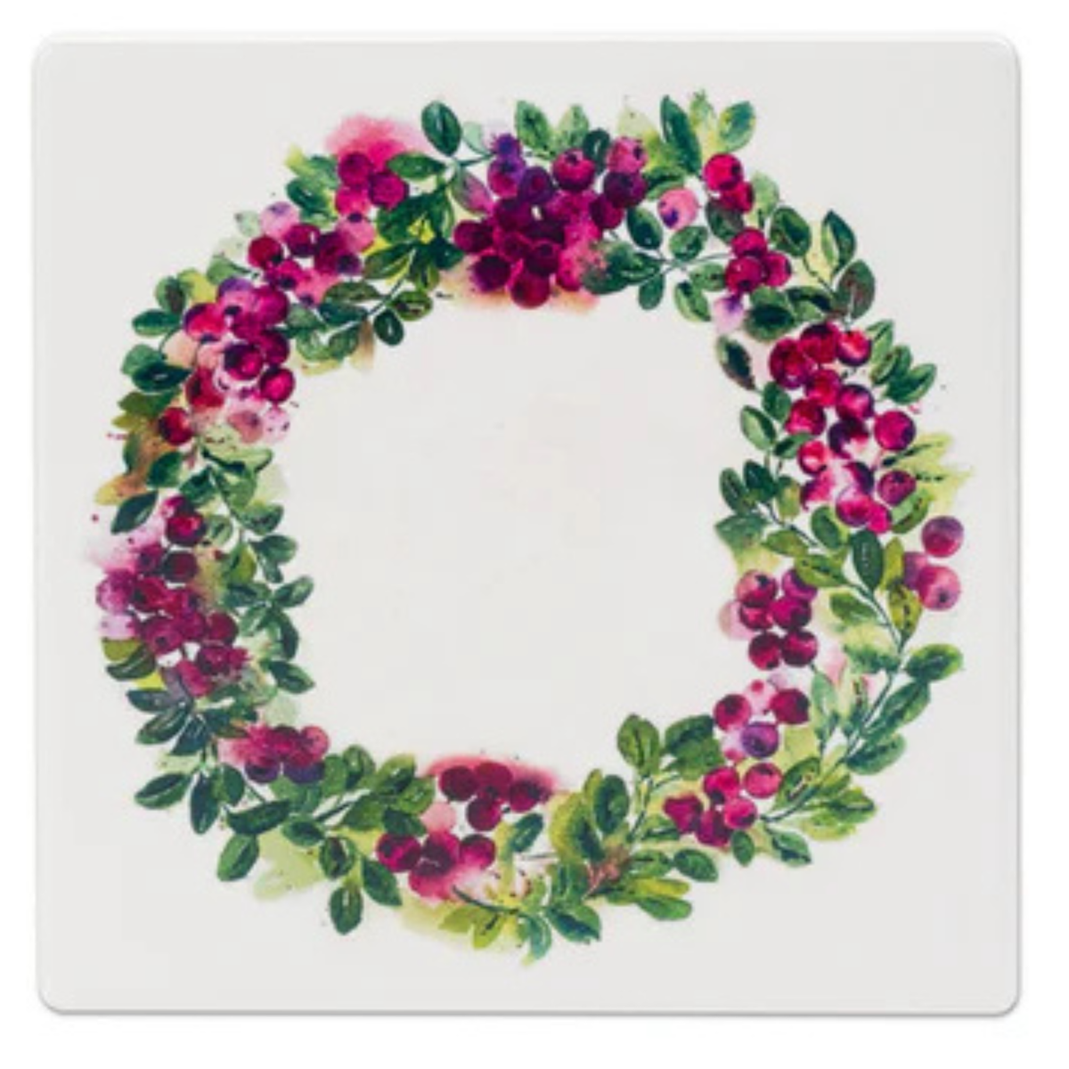 Cranberry Wreath Coasters