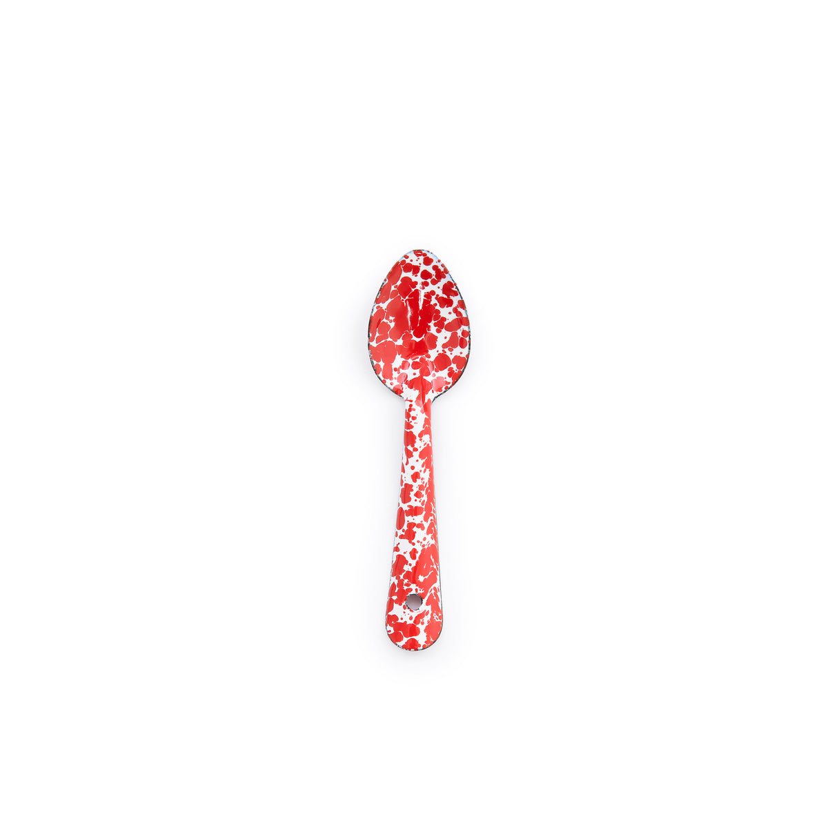 Red Splatter Enamelware Spoon