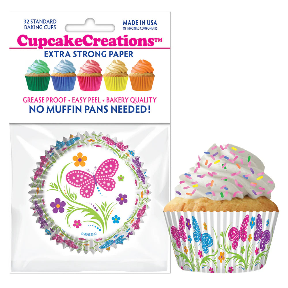 Cupcake Creations Butterflies Baking Cups