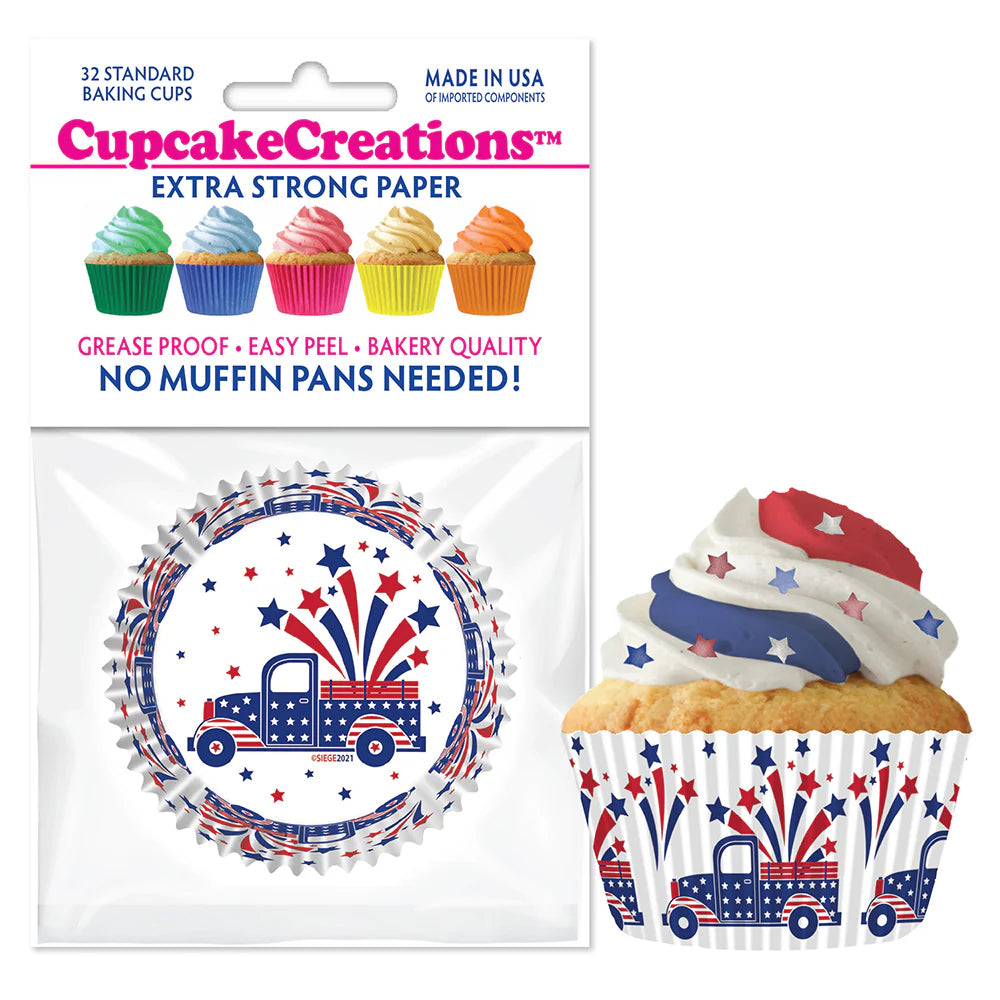 Cupcake Creations USA Truck Baking Cups