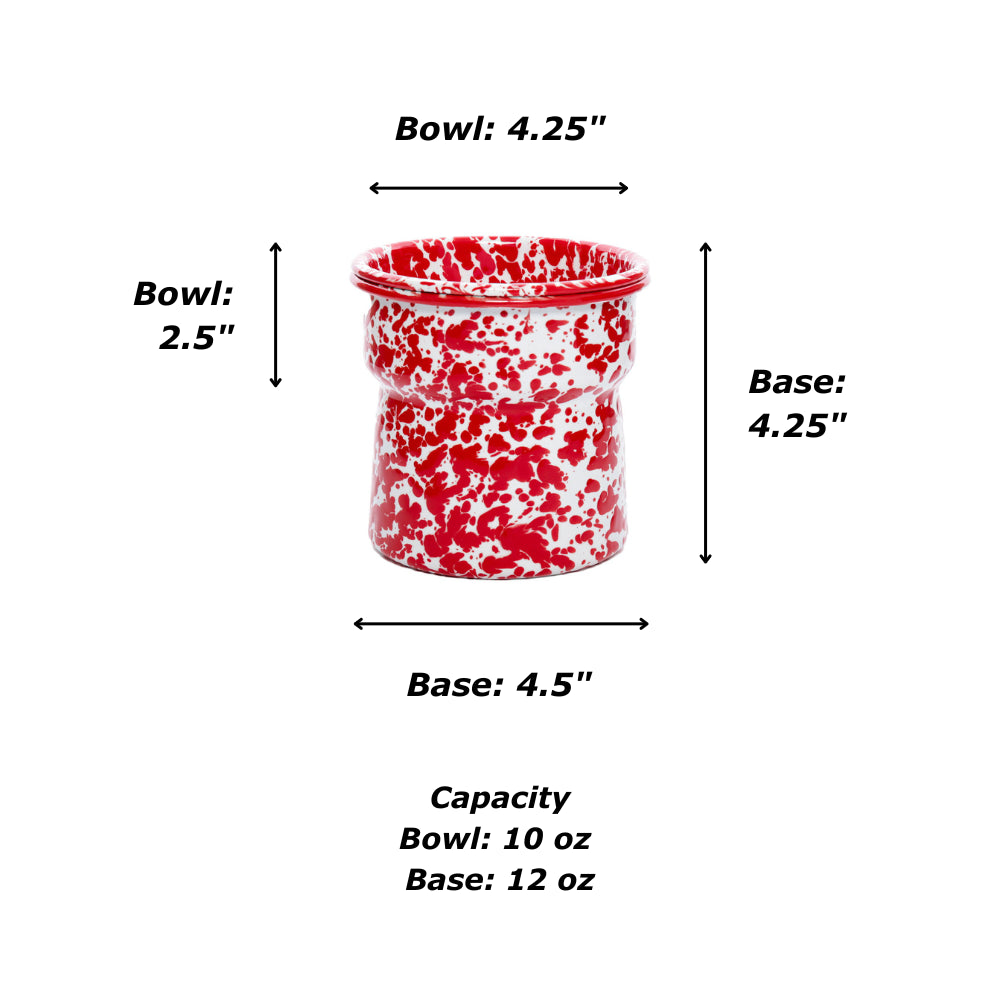 Red Splatter Enamelware Dip Chiller