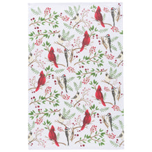 Load image into Gallery viewer, Winter Birds Tea Towel