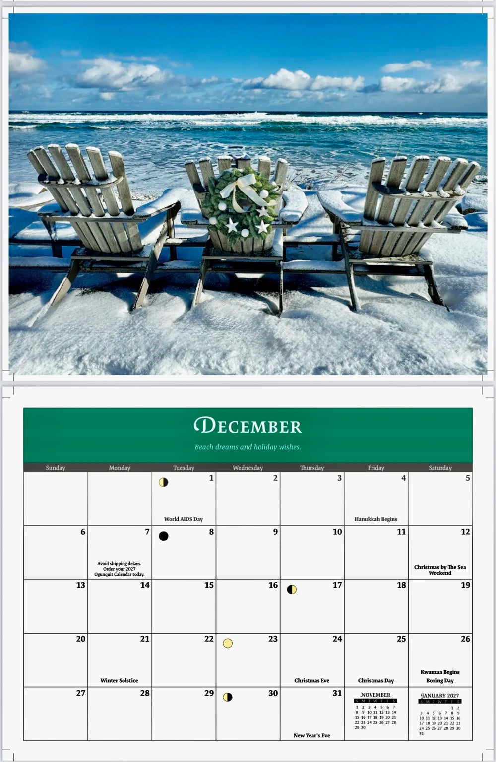 Ogunquit 2026 Calendar