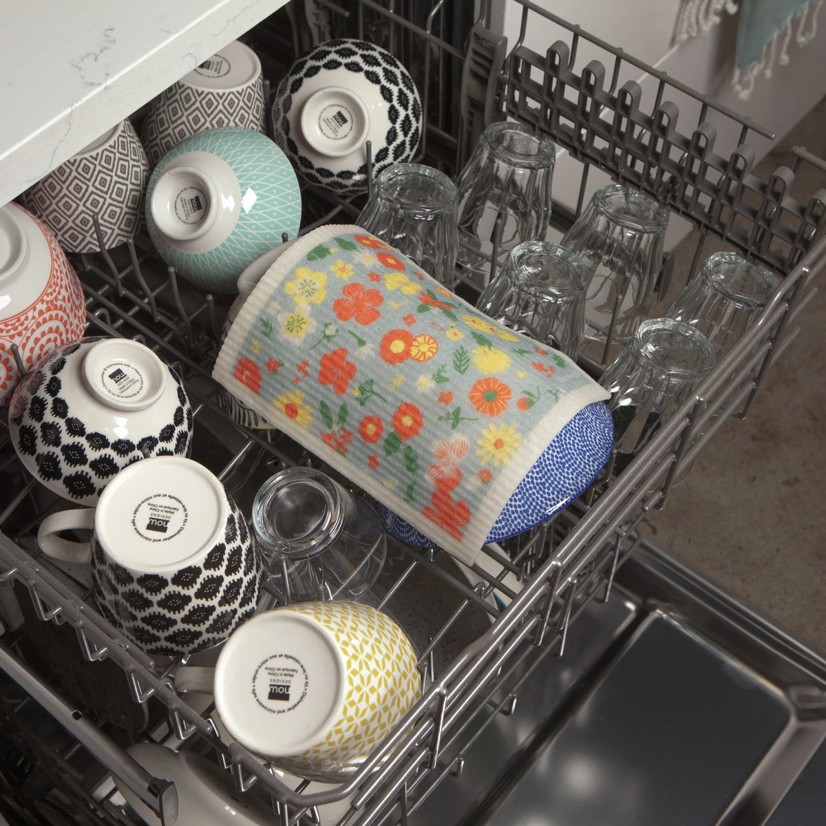 Flowers of the Month Swedish Dishcloth