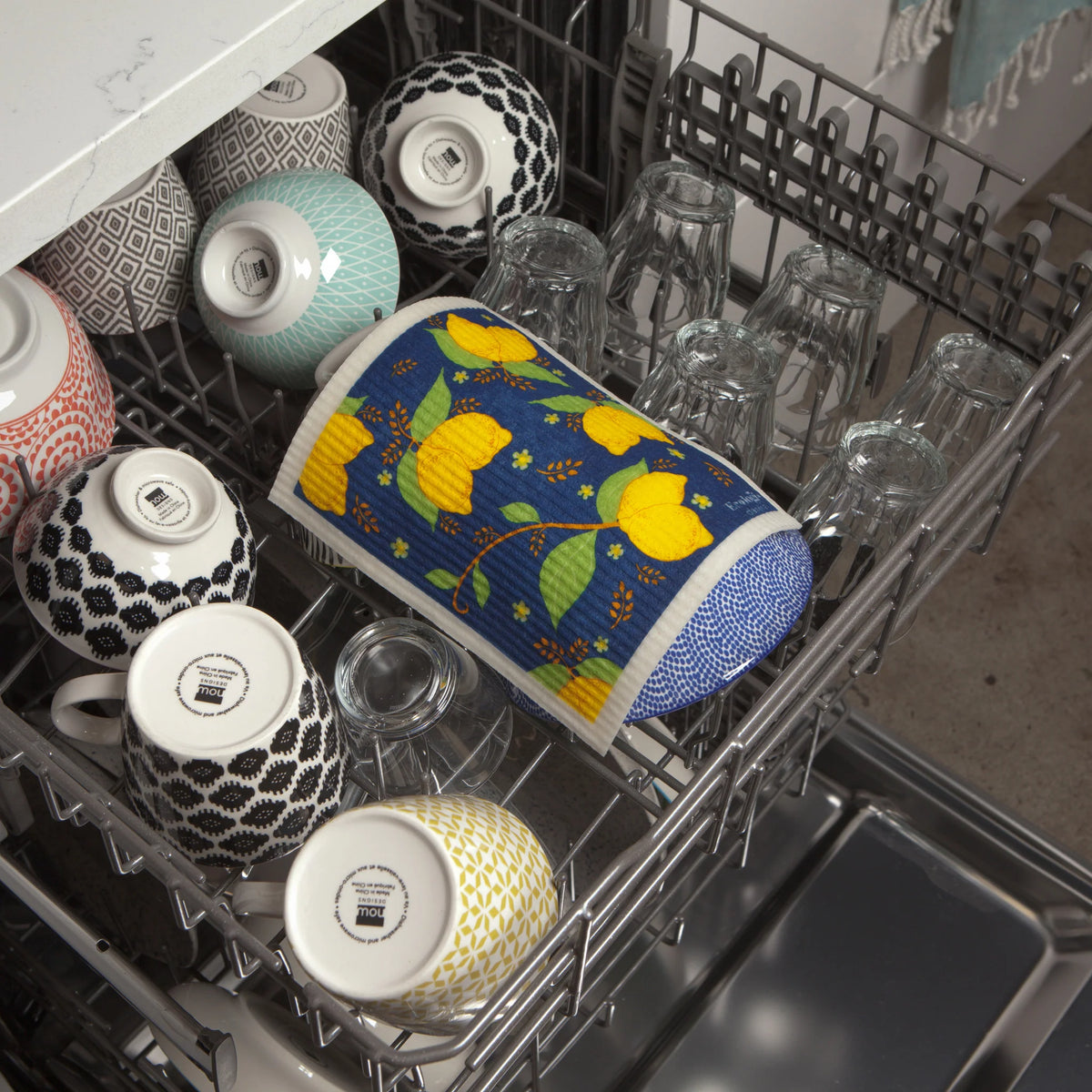 Provencal Lemons Swedish Dishcloth