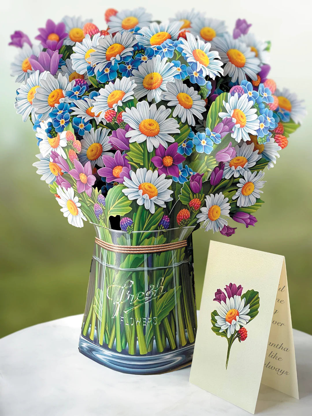 Field of Daisies Pop-Up Flower Bouquet Card