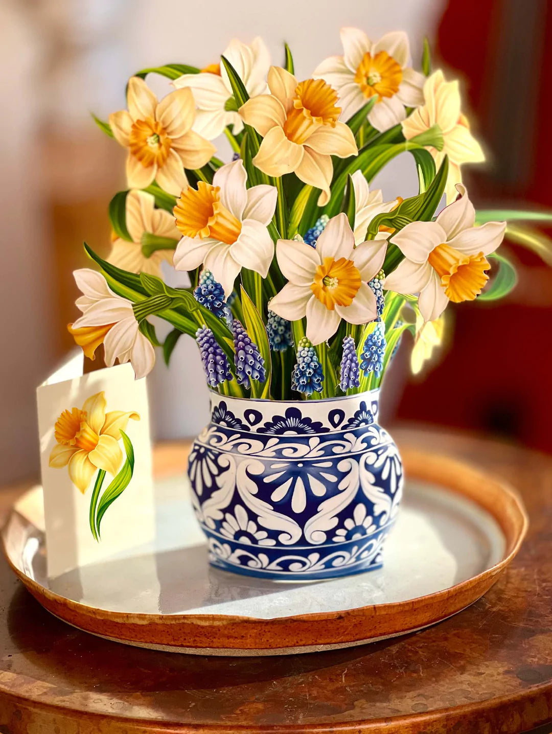 English Daffodils Pop-Up Flower Bouquet Card