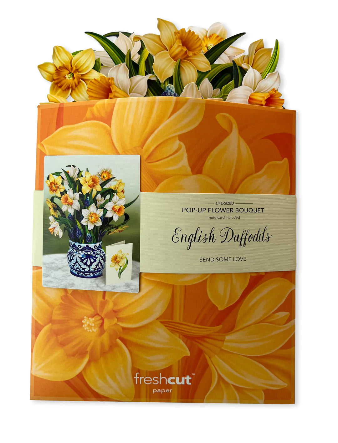 English Daffodils Pop-Up Flower Bouquet Card