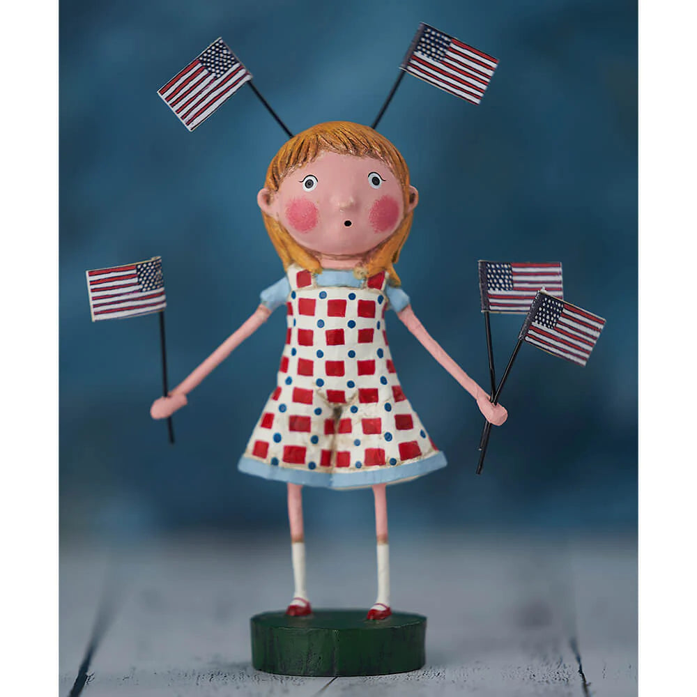 Fannie&#39;s Flags Figurine by Lori Mitchell