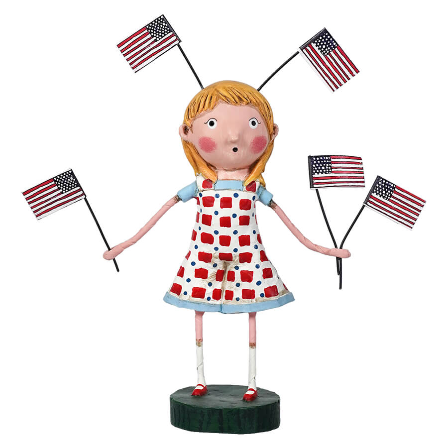 Fannie&#39;s Flags Figurine by Lori Mitchell