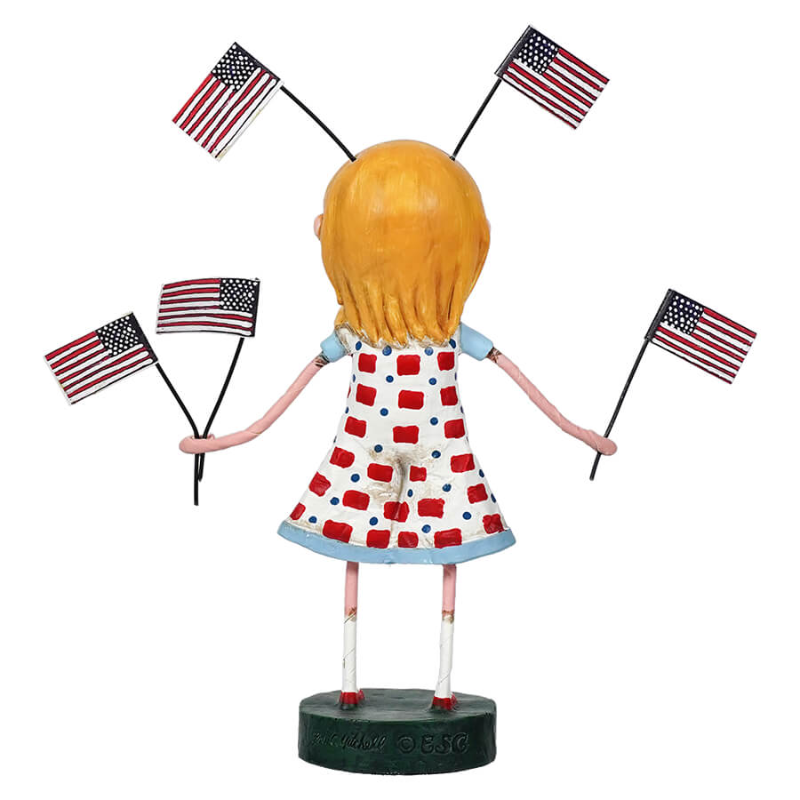 Fannie&#39;s Flags Figurine by Lori Mitchell