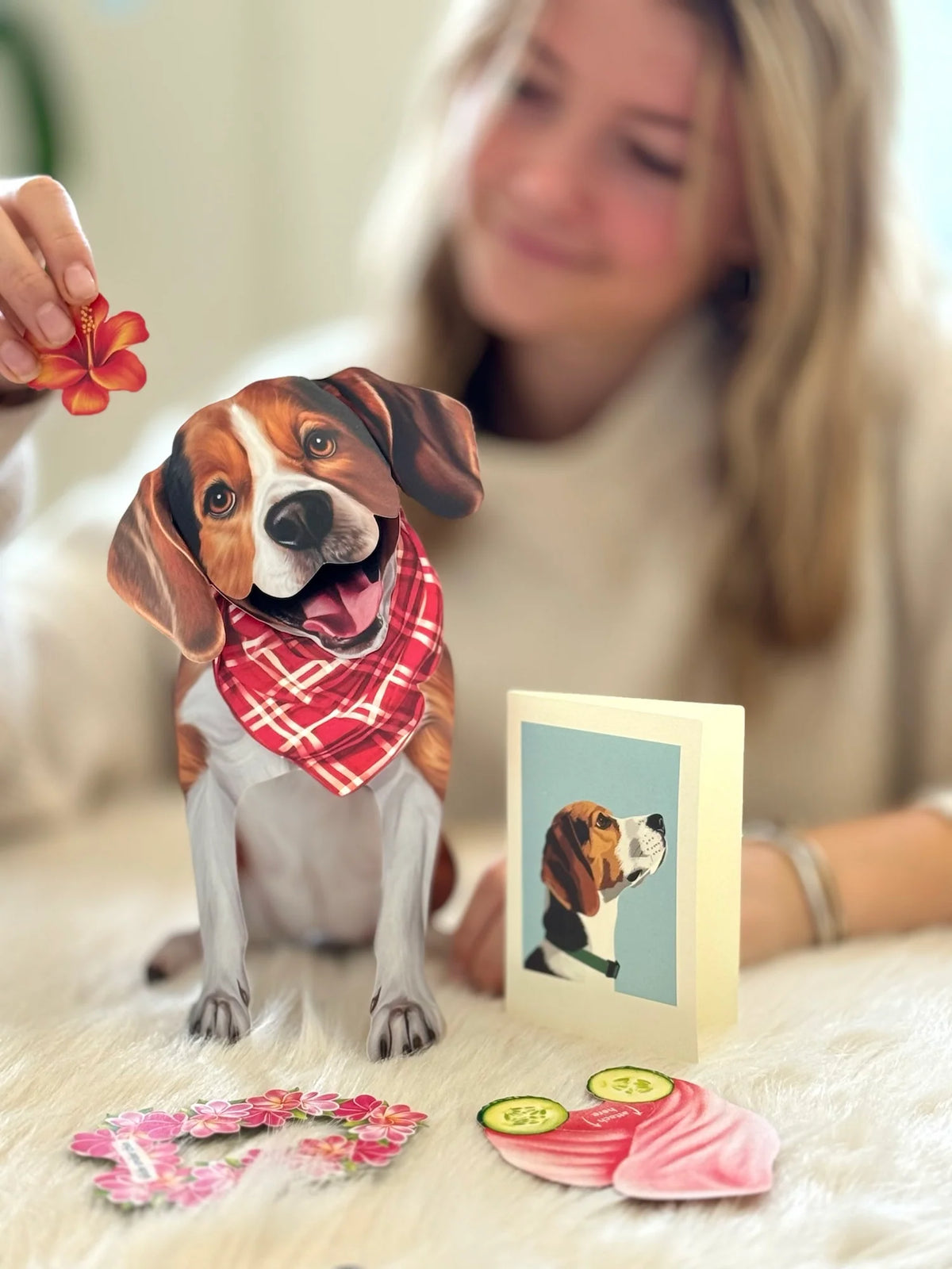 Beagle Pop-Up Pet Greeting Card