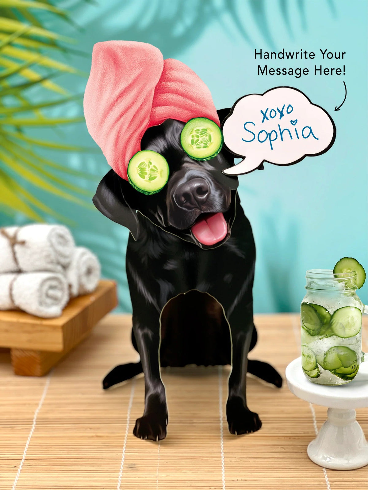 Black Lab Pop-Up Pet Card