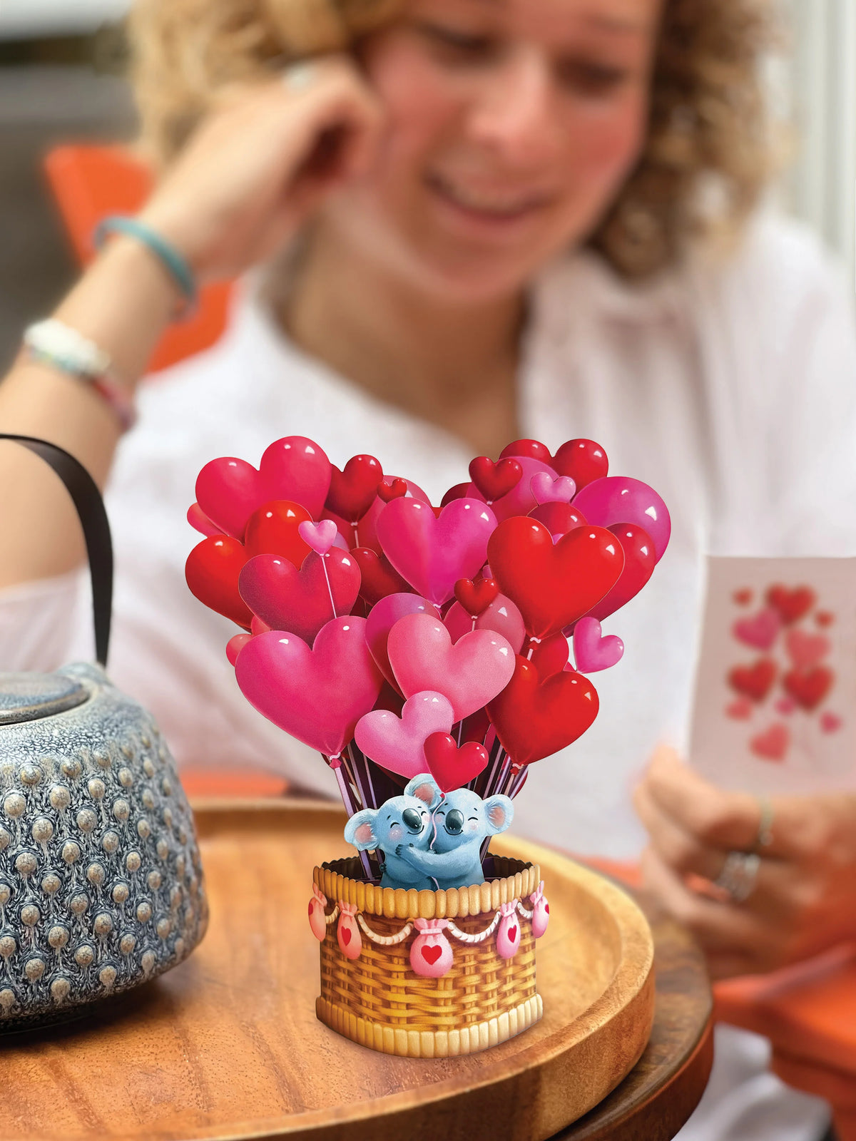 Mini Heart Balloons Pop-Up Card