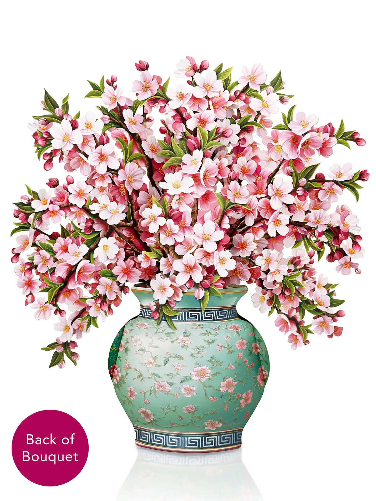 Japanese Cherry Blossoms Flower Bouquet Pop-Up Card