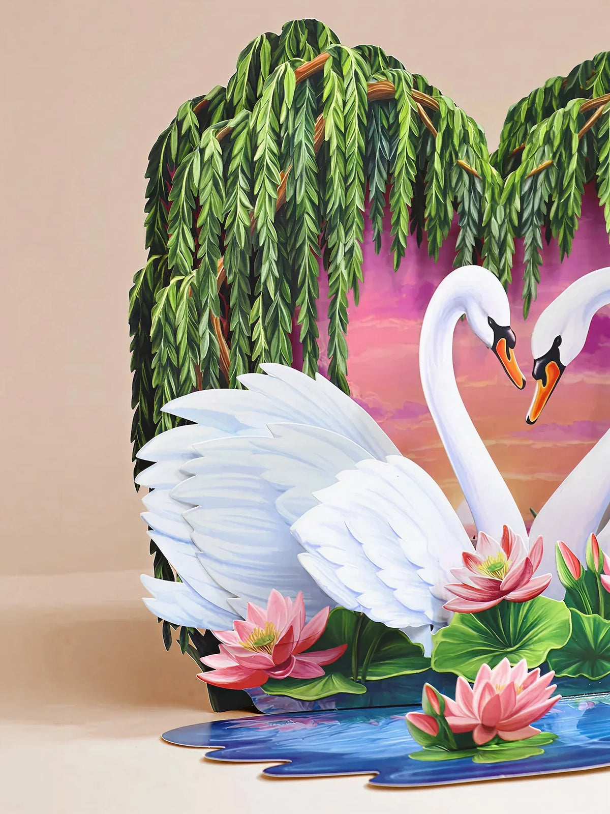 Sweetheart Swans Pop-Up Card