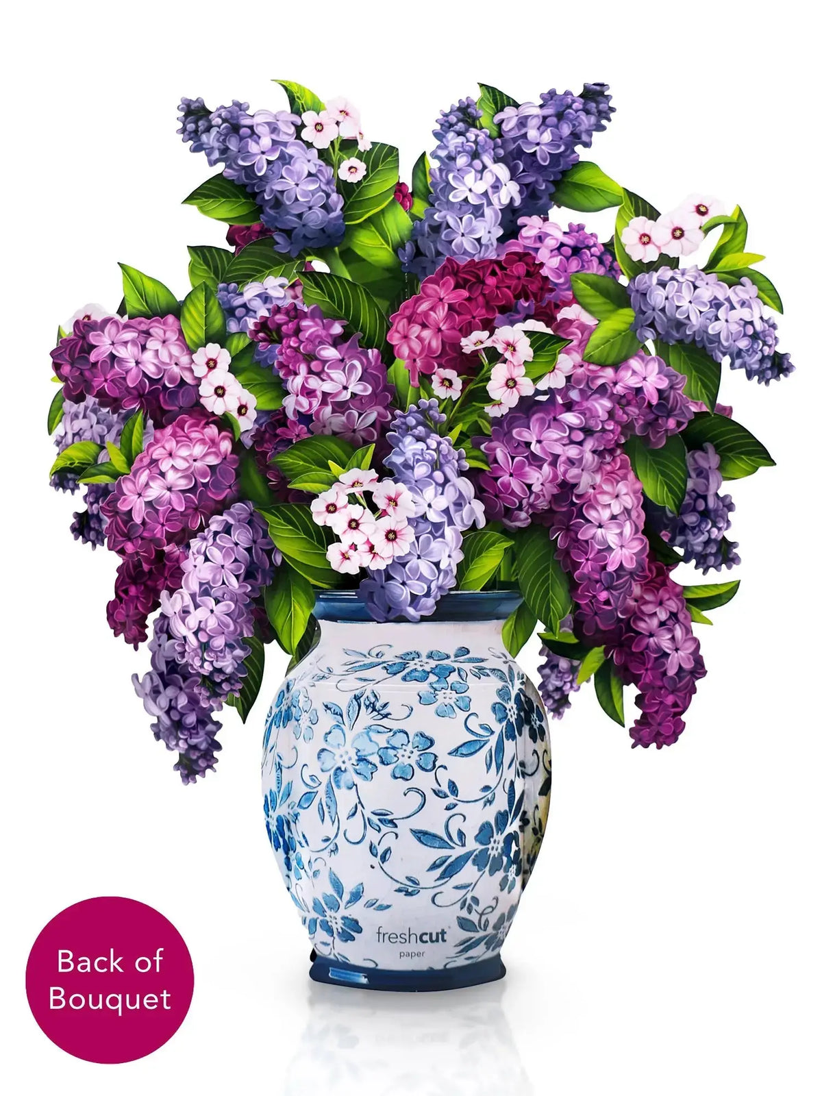 Grande Garden Lilacs Flower Bouquet Pop-Up Card