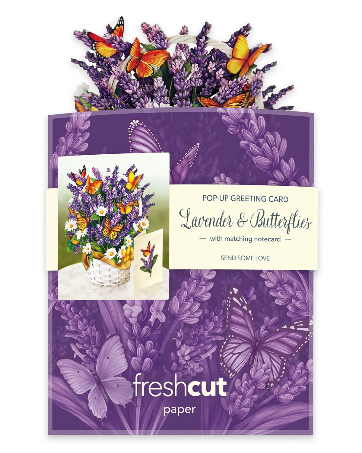 Mini Lavender &amp; Butterflies Pop-Up Card