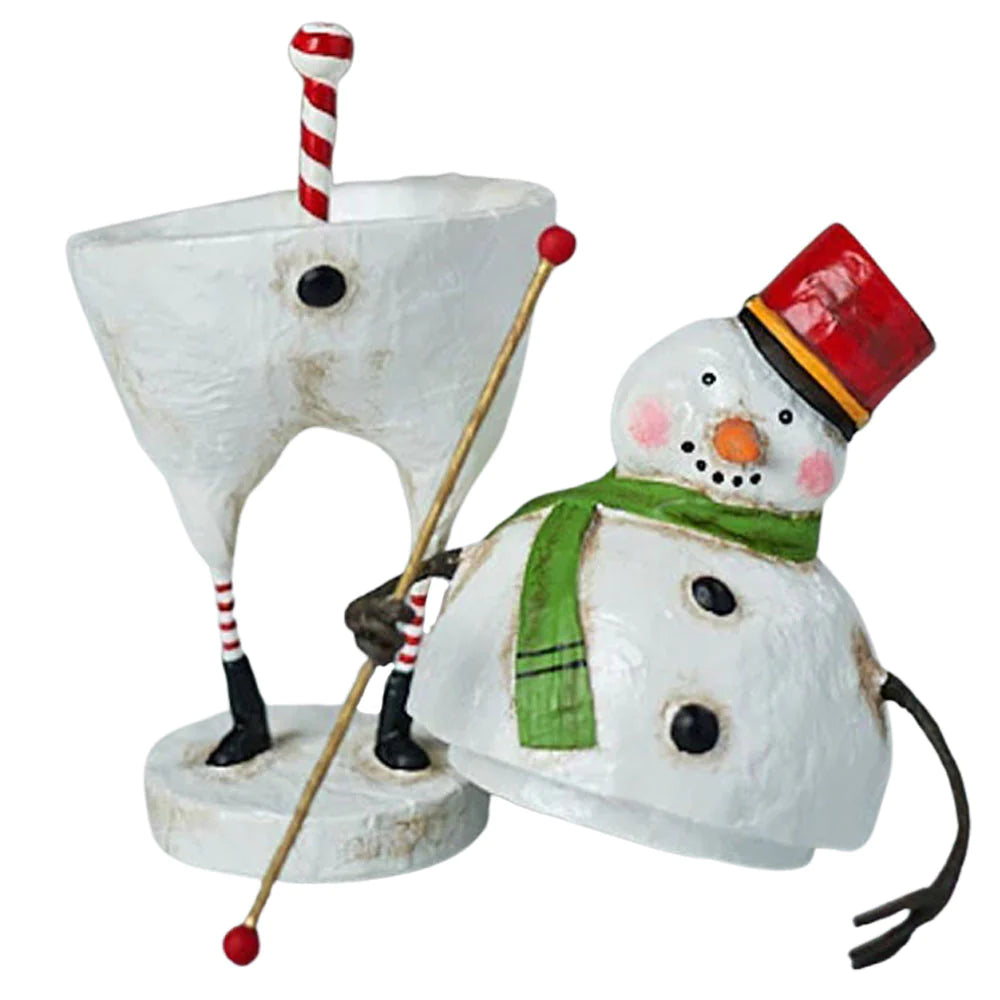 Frosty Fellow Container Figurine by Lori Mitchell