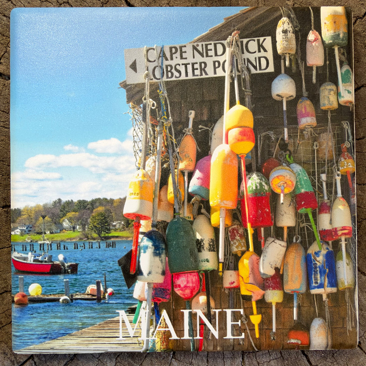 Cape Neddick Lobster Pound Ceramic Coaster