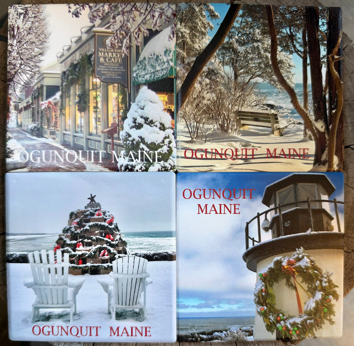 Winter in Ogunquit Coasters Set of 4