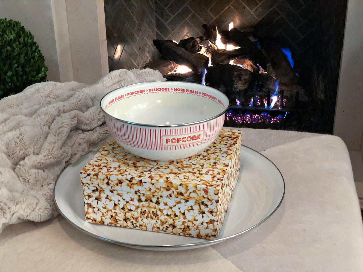 Showtime Enamelware Popcorn Bowl