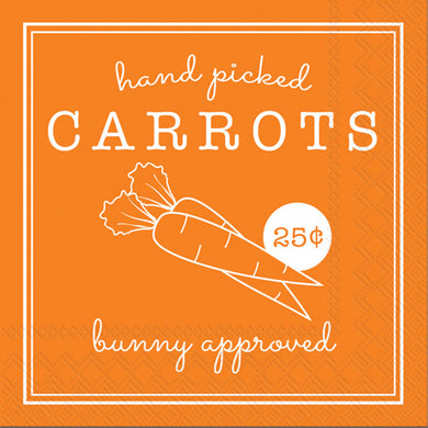 Hand Picked Carrots Cocktail Napkins