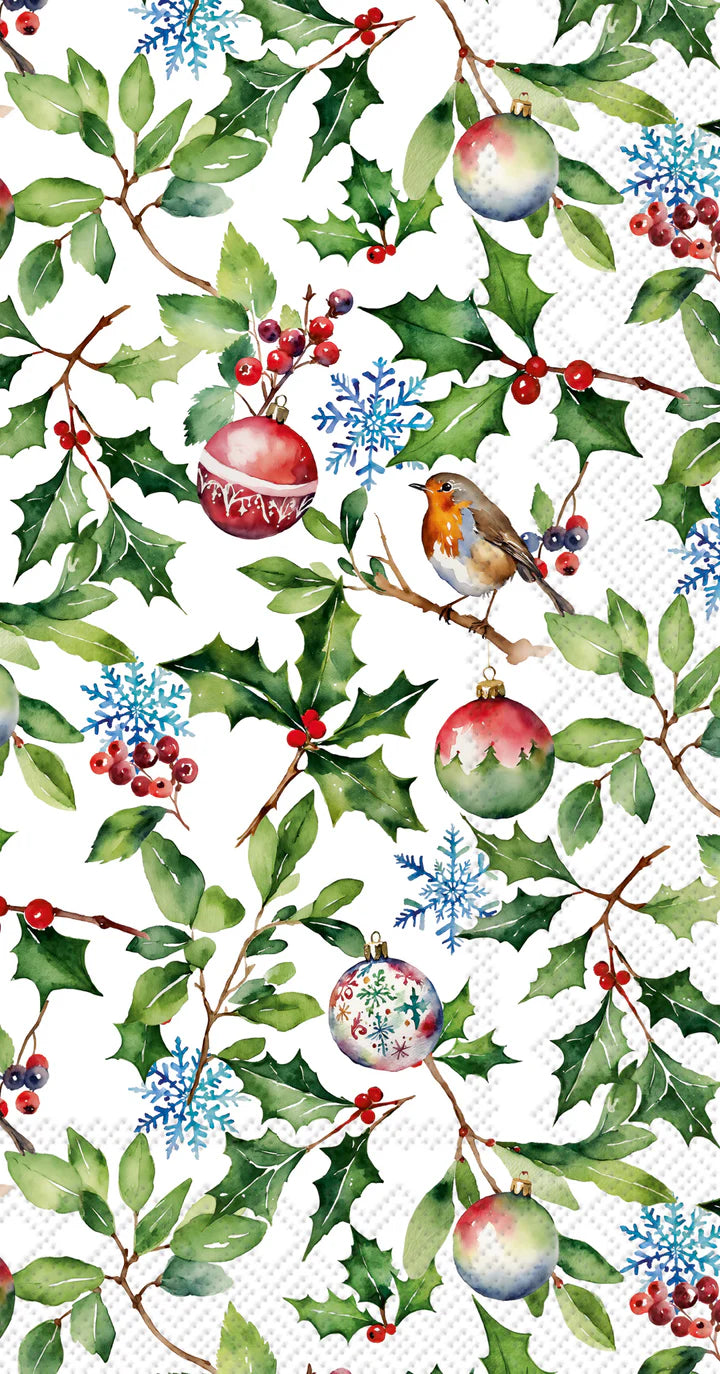 Christmas Holly Guest Towels