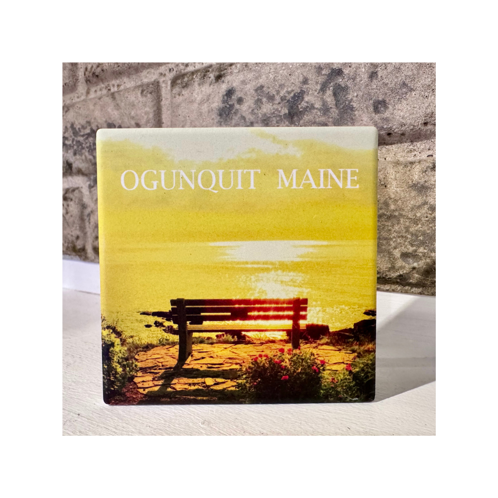 Marginal Way Sunrise Ogunquit Ceramic Coaster