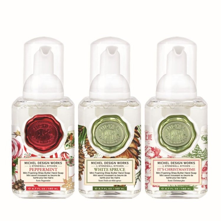 Mini Foaming Hand Soap Set: Santa&#39;s Workshop - Peppermint, White Spruce &amp; It&#39;s Christmastime