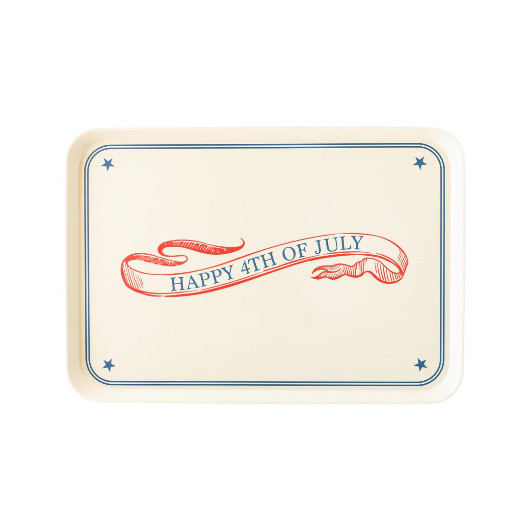 Happy 4th of July Bamboo Serving Tray