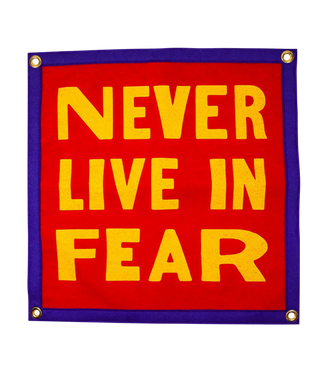 Never Live In Fear Camp Flag