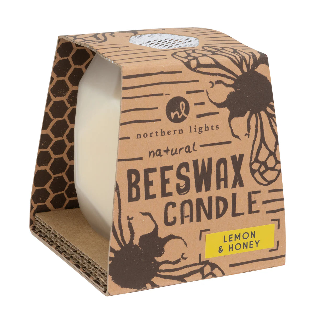 Lemon and Honey Beeswax Candle