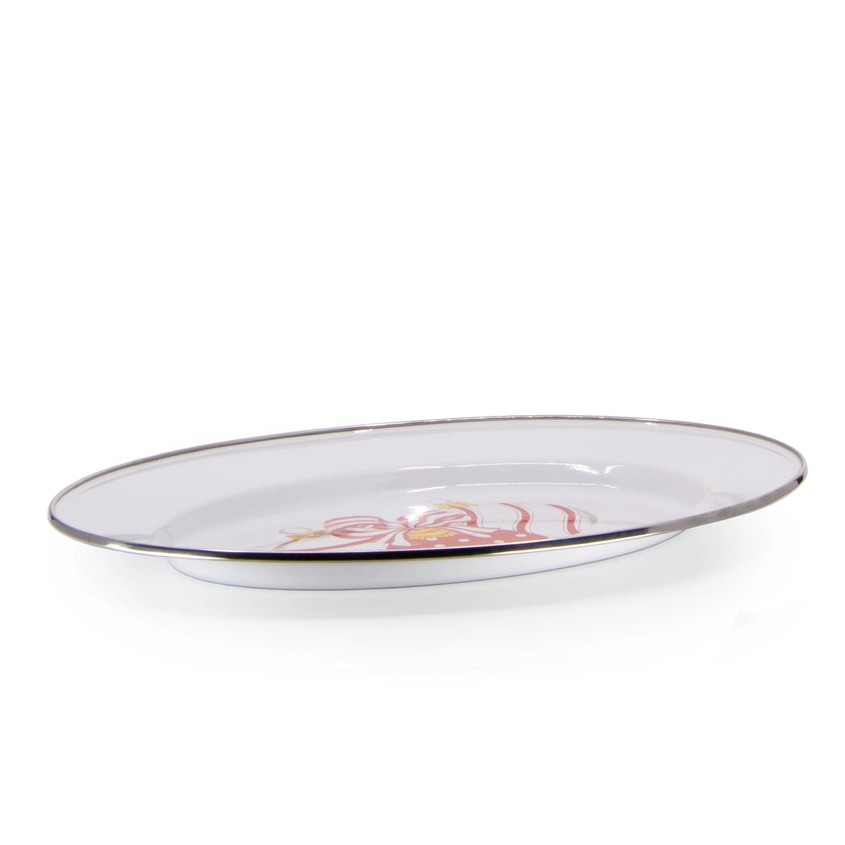 Ornament Enamelware Oval Platter