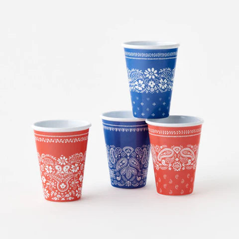 American Holiday Melamine Cups Set of 4