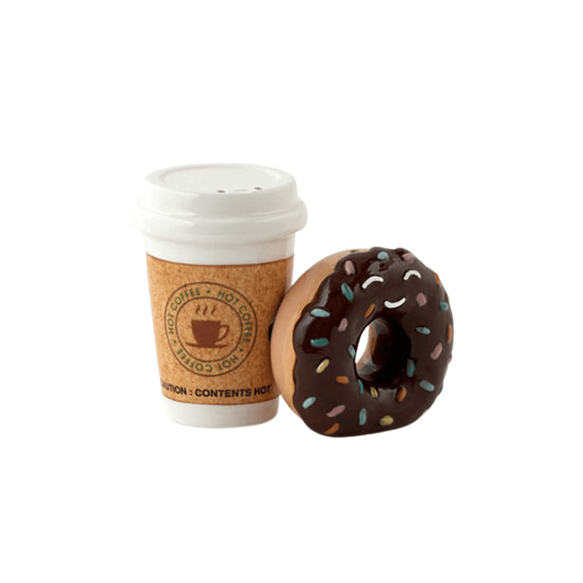 Coffee and Donut Salt and Pepper Shakers