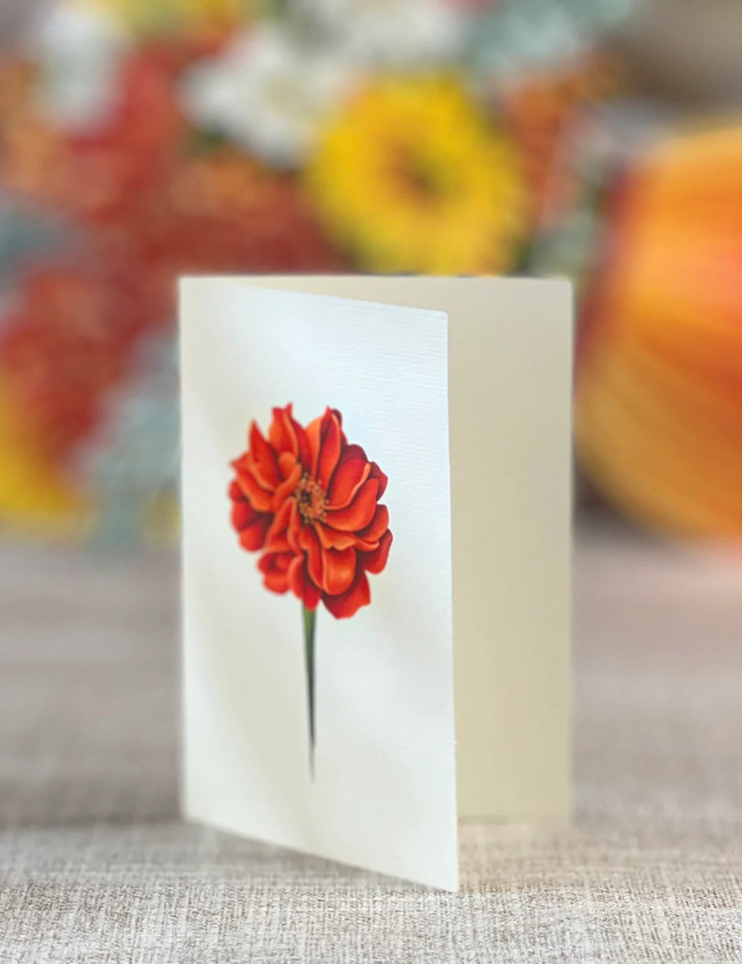 Pumpkin Harvest Pop-Up Flower Bouquet Card