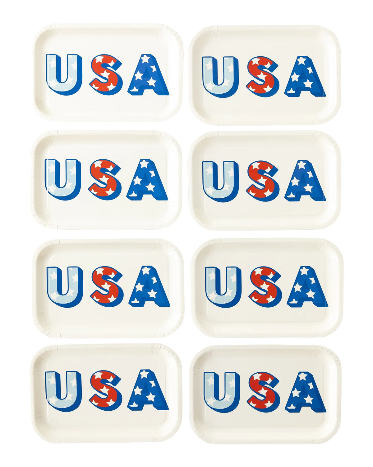 USA Shaped Paper Plates