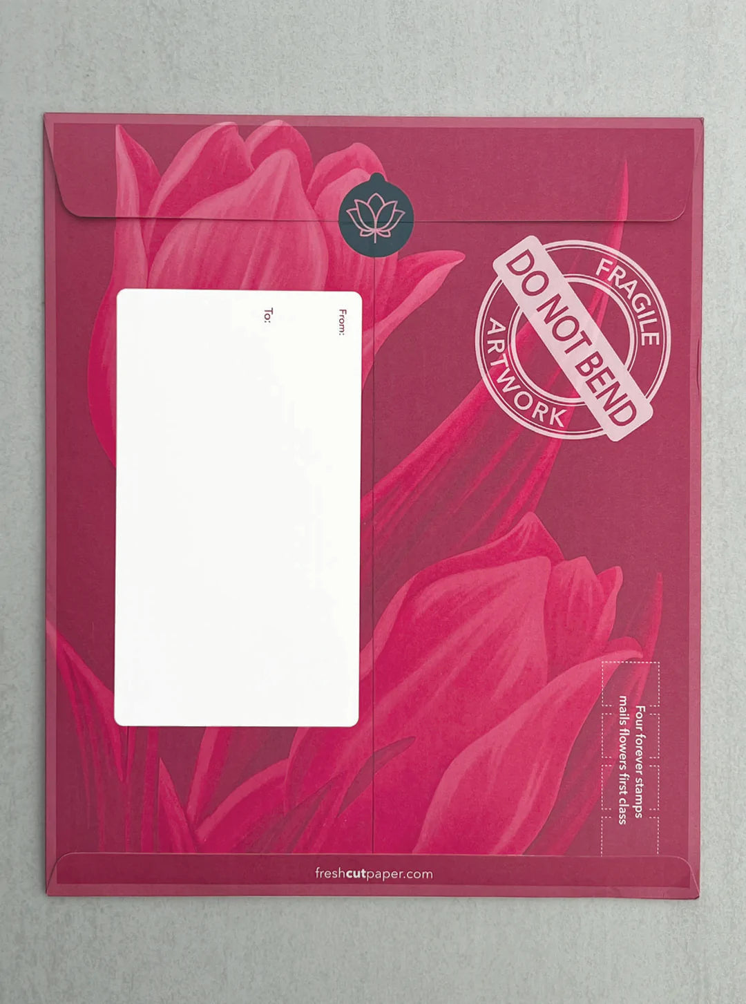 Pink Tulips Pop-Up Flower Bouquet Card