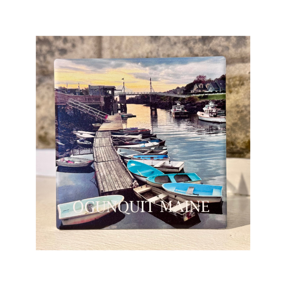 Perkins Cove Dawn Ceramic Coaster