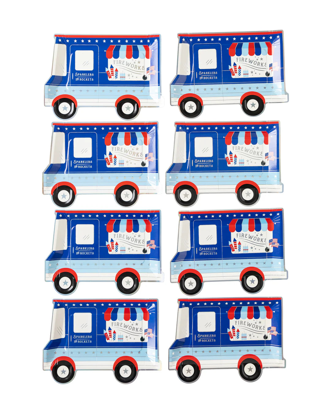 Fireworks Truck Paper Plates