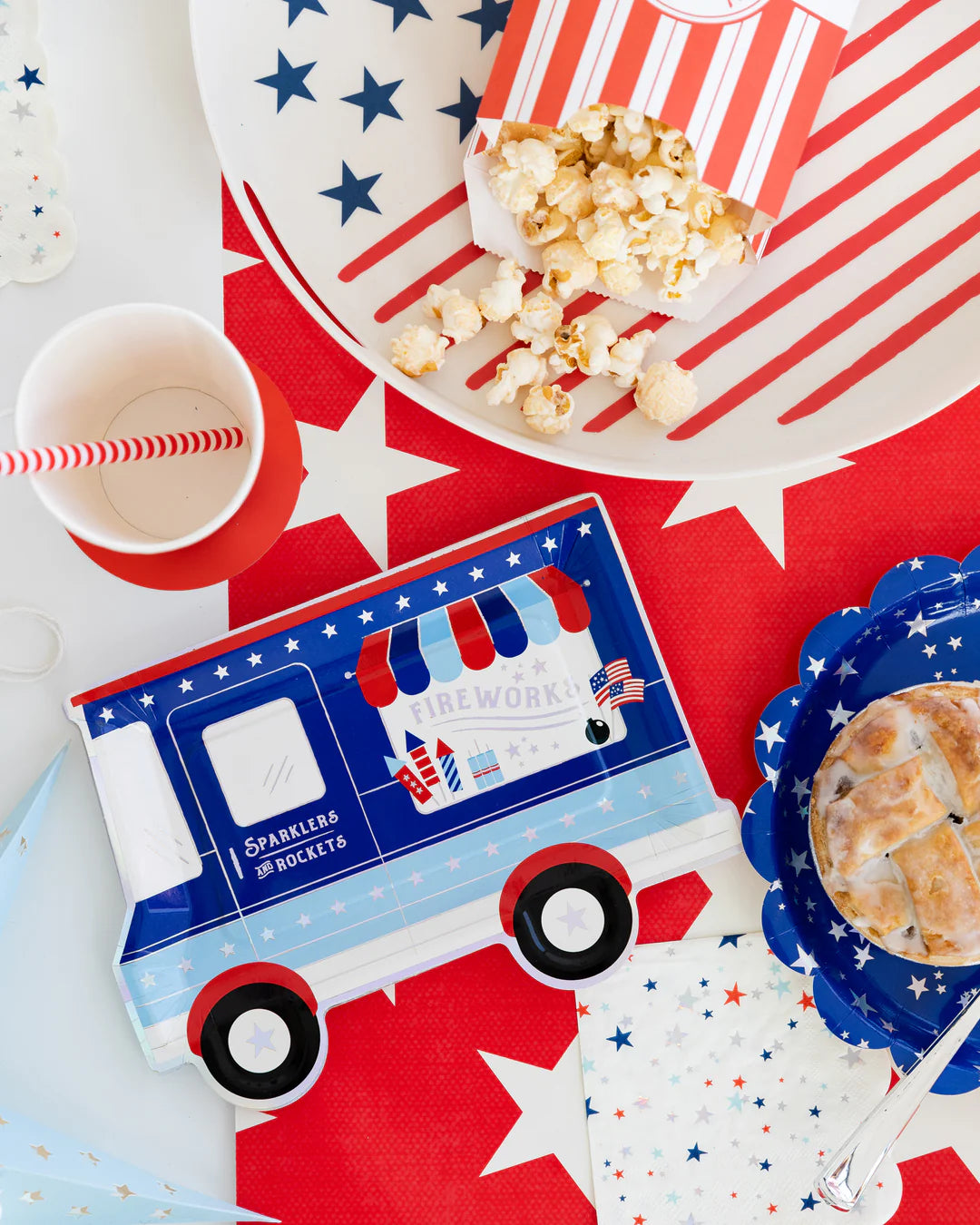 Fireworks Truck Paper Plates