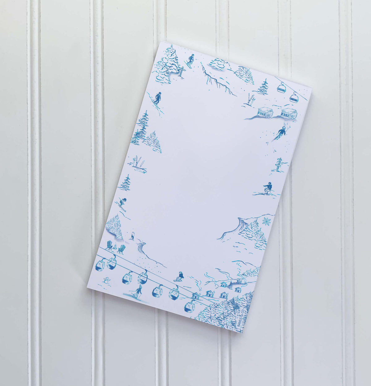 Toile Ski Club Rectangular Notepad