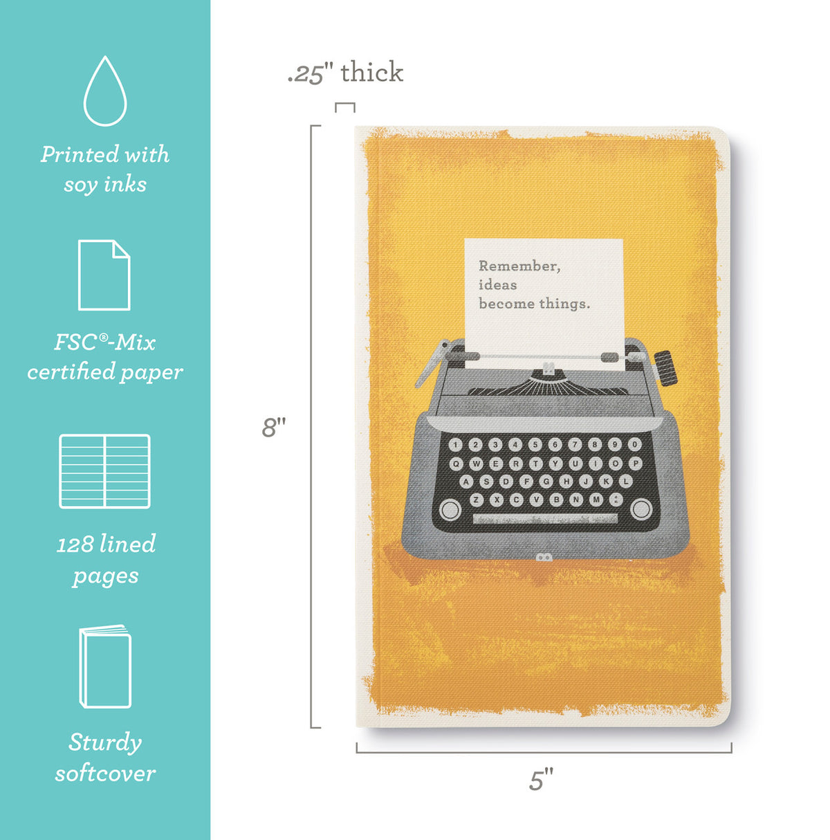 Remember, Ideas Become Things Write Now Softcover Journal
