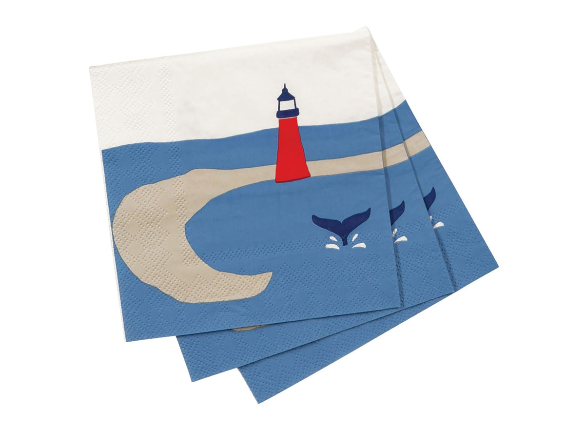 Seaside Lighthouse Paper Cocktail Napkins