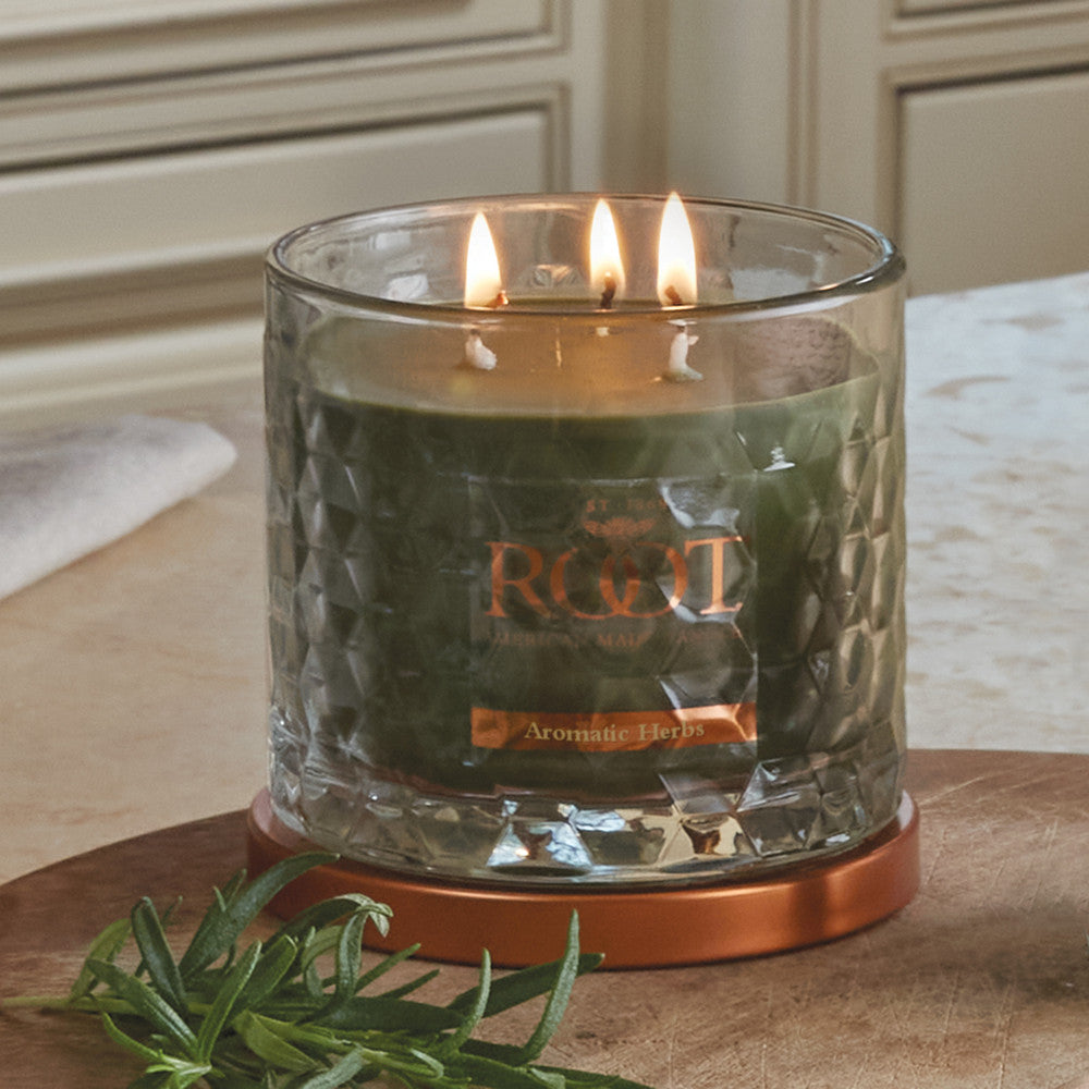 Aromatic Herbs 3 Wick Honeycomb Candle